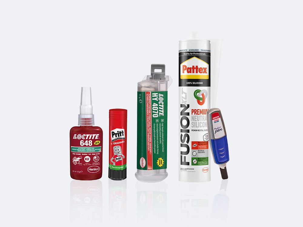 Selection of adhesive products