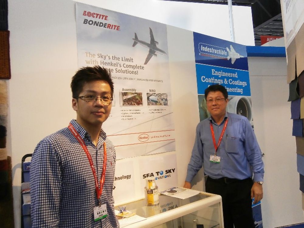 Henkel representatives at the Singapore Airshow trade exhibition