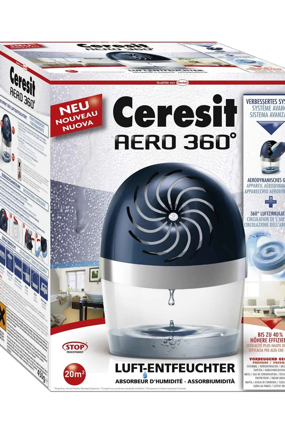 Der neue Ceresit Luft-Entfeuchter AERO 360°
